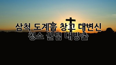 🏡 삼척 도계읍 창고 대변신! ✨ 청소 꿀팁 대방출