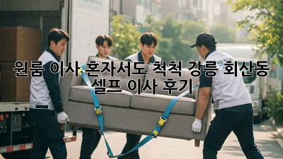 원룸 이사, 혼자서도 척척! 강릉 회산동 셀프 이사 후기